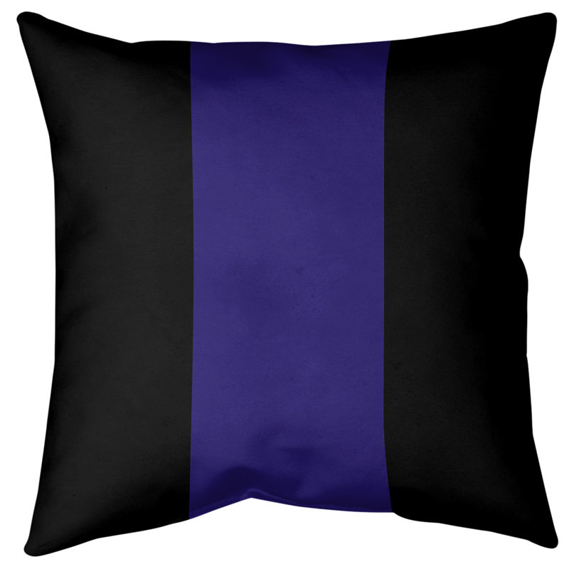 Housse de coussin décoratif baltimore retour, 16 po x 1 po, Noir / Mauve, Simili suède
