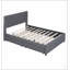 Lit plateforme tapissier avec 2 tiroirs et 1 lit gigogne, tête de lit classique pour l'élégance et le rangement-1761561693-1760808830