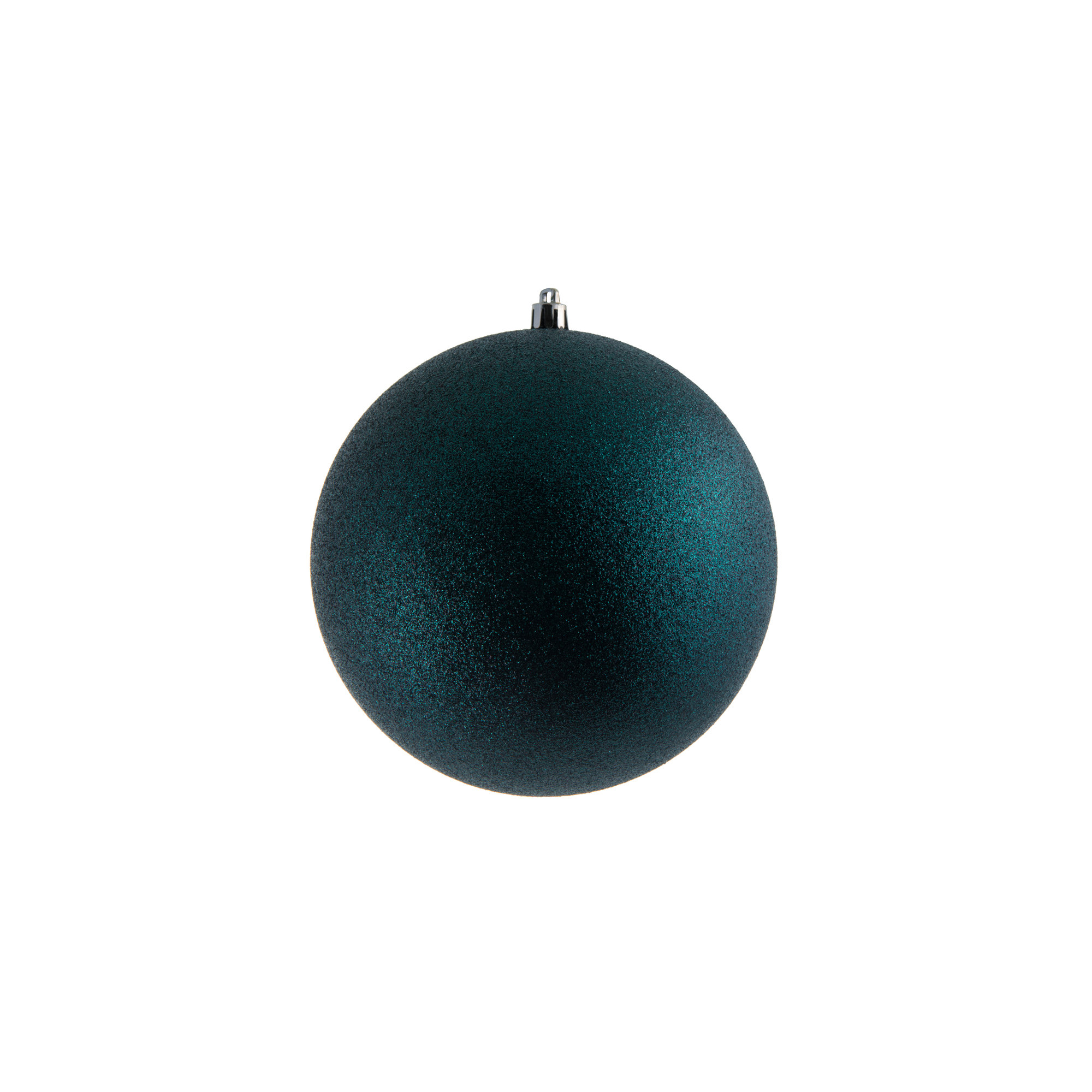 Holiday Solid Ball Ornament, Midnight Green Glitter, 4.75" H x 4.75" W x 4.75" D
