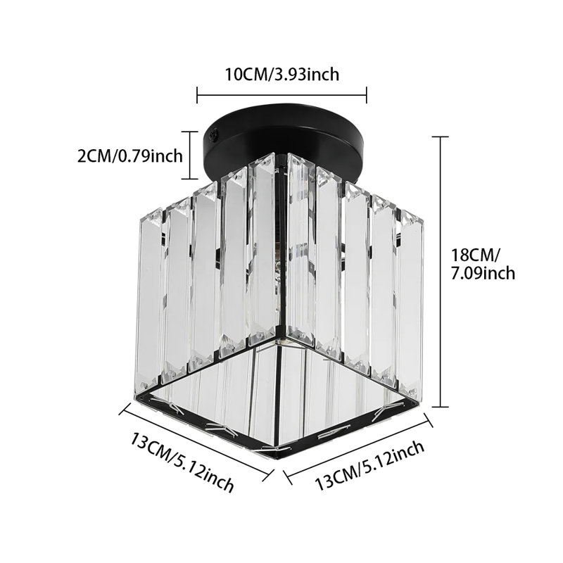 DELIPOP Rectangular Modern 17CM Crystal Flush Mount
