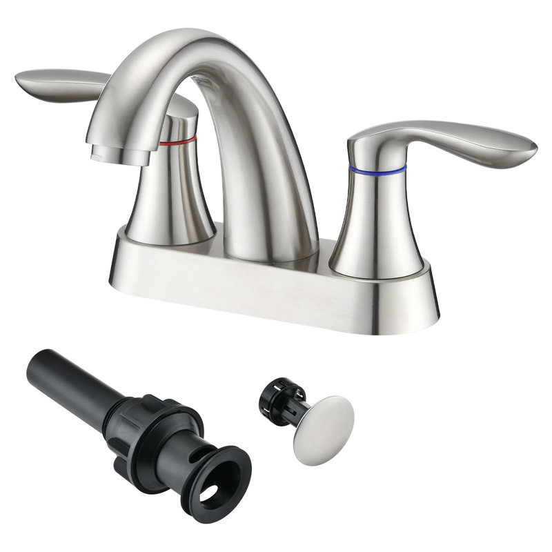 Bathroom Faucet with Drain Assembly, Brushed Nickel