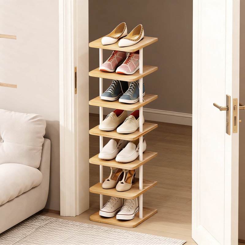 7-Tier Vertical Shoe Rack Organizer - Space Saving Slim Metal Frame Shelf For Entryway, Closet, And Bedroom Storage