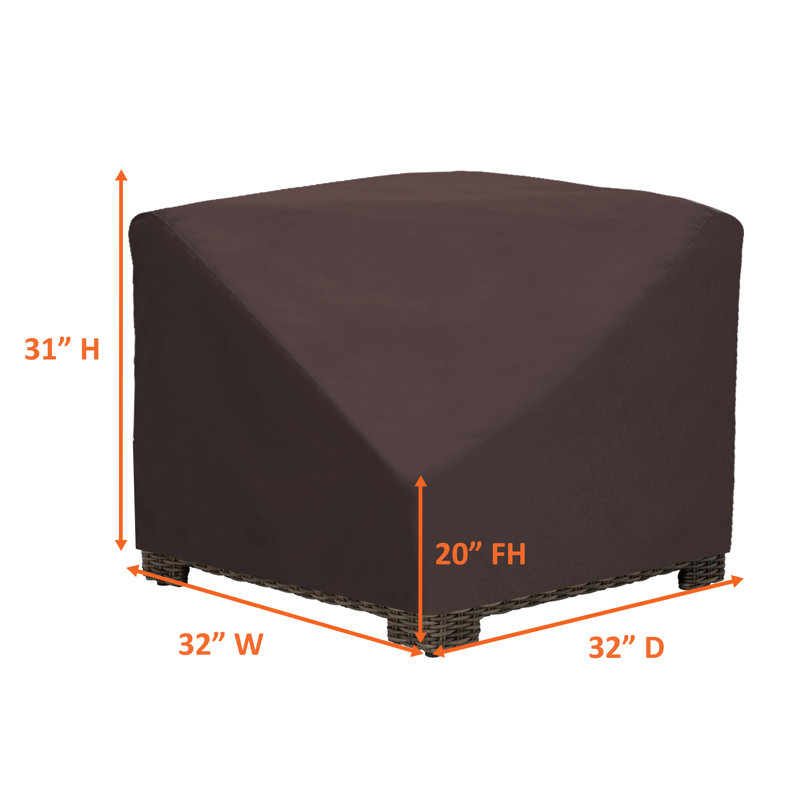 Outdoor Cover, Coffee, 78.7cm H x 81.3cm W x 81.3cm D