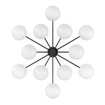 Orion Round Chandelier-Black Gunmetal