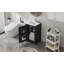 Meuble-lavabo de salle de bain avec lavabo, armoire de salle de bain avec porte à fermeture douce, support de rangement et tablette réglable-832660839