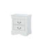 1pc Table de chevet blanche Louis Philippe