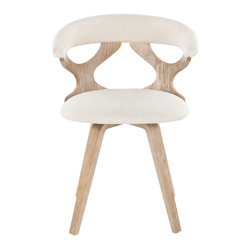 Laquietta Wingback Side Chair, Cream Polyester, White Washed