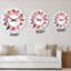 Horloge murale à motif rond avec flamant rose-1989011471