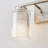 2-light Vanity Light with Clear Ribbed Glass Shade-647891125