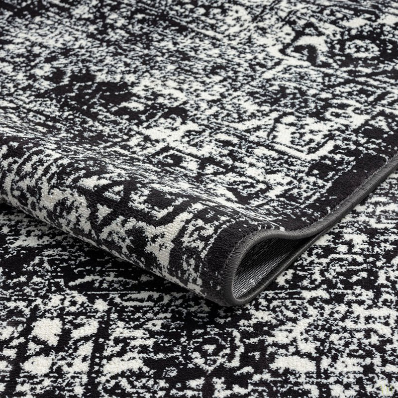 Tapis persan tissé délavé rétro