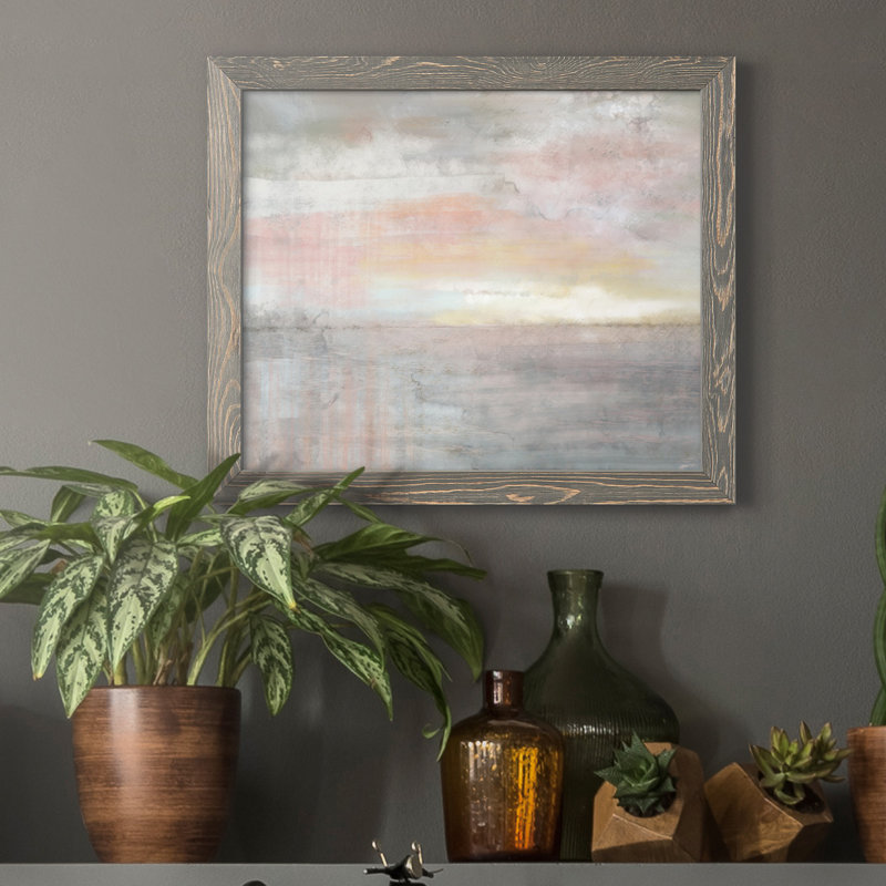 Tôt le matin - Cadre photo, reproduction d'art sur toile, gris, H 24 po x l 18 po x P 1,5 po