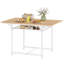 Extendable Unfinished Metal Base Dining Table-1810422635-1810422634