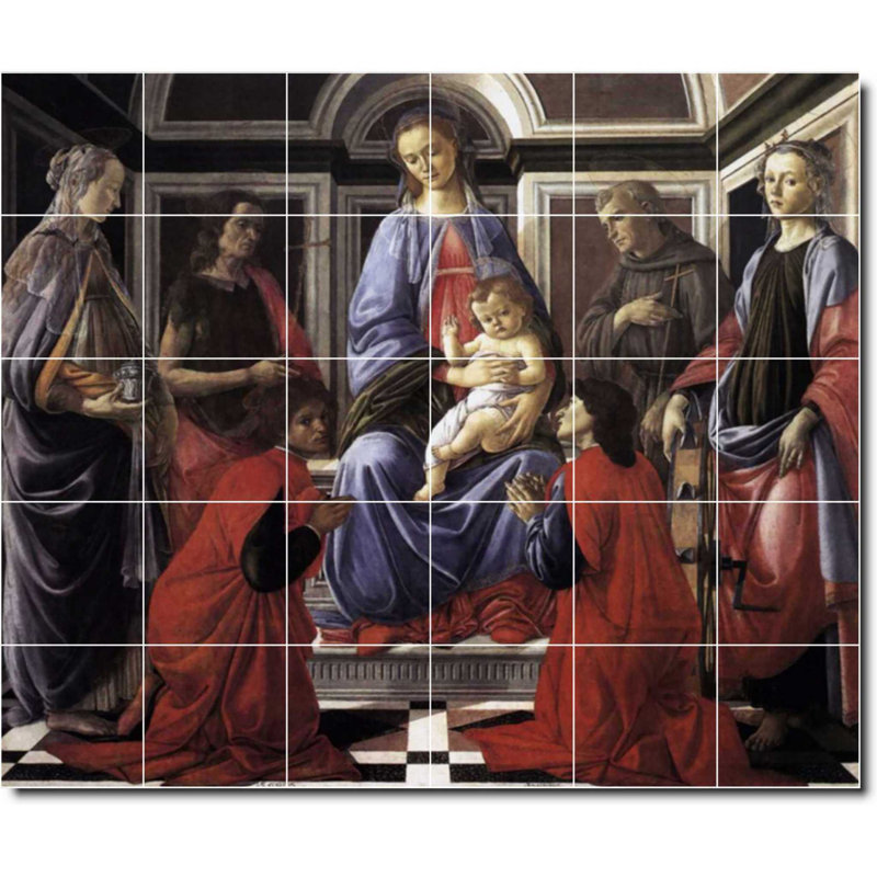 Carreau de céramique décorative 36 po x 30 po 6 po x 6 po, Religieux 672