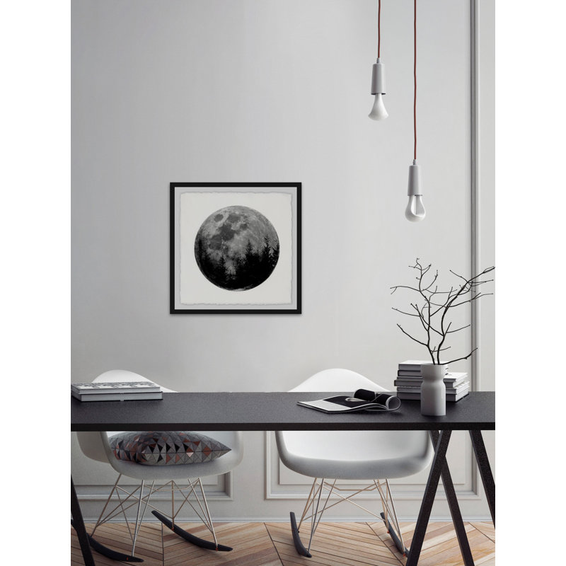 Impression de peinture à l’aquarelle encadrée « Obscurvers Moon » Alliston, H 12 po x l 12 po x p 1,5 po