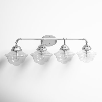 Anderson 4 Light Transparent Dimmable Vanity Light