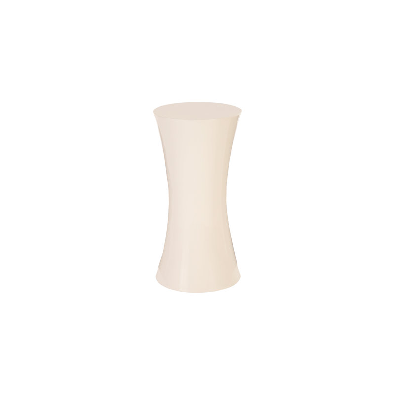 Outdoor Round Pedestal Plant Stand, Gel Coat White
