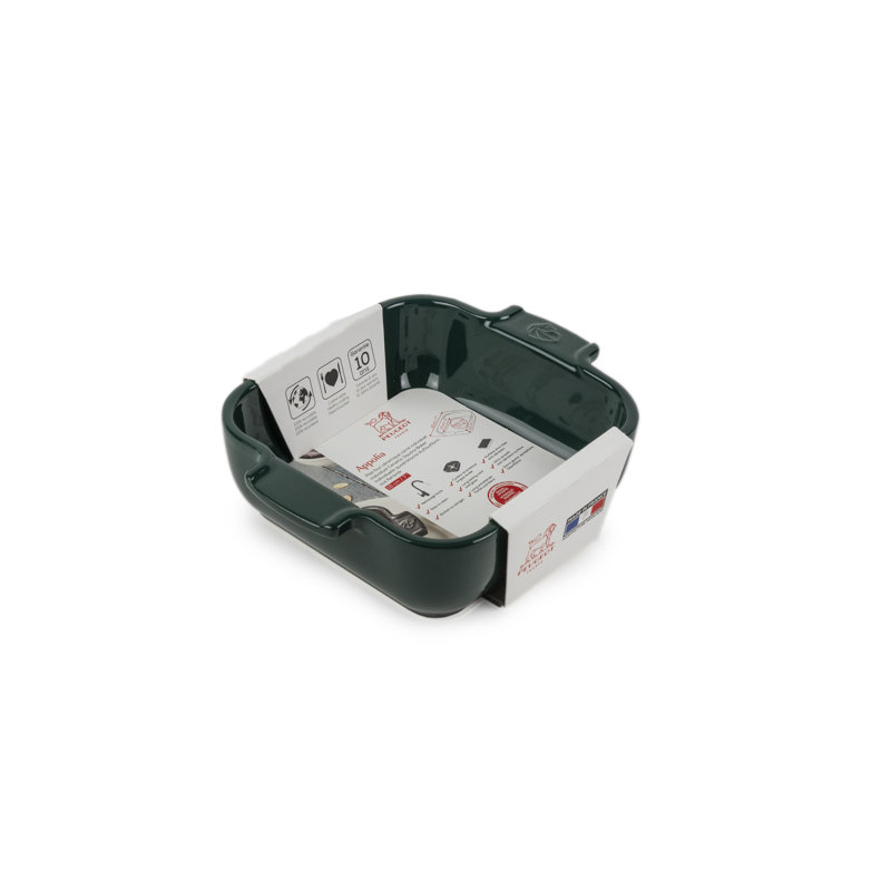 Peugeot Appolia Square Ceramic Baking Dish, 2.44" H x 7.09" L x 6.02" W