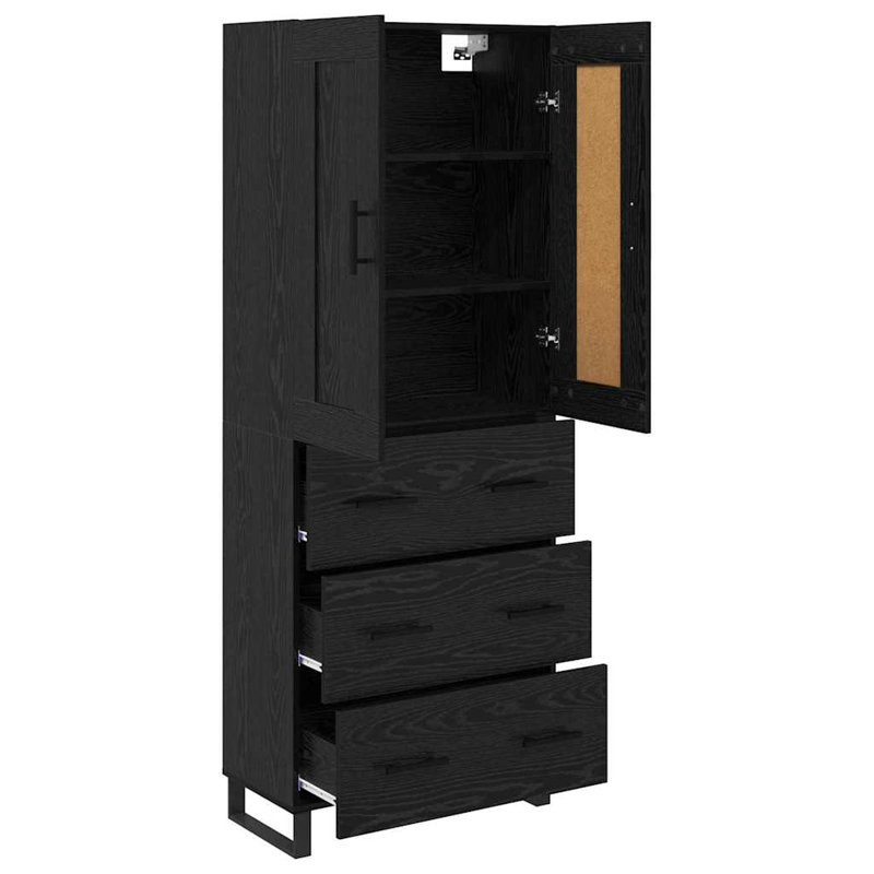 69.5cm Sideboard, Black Oak