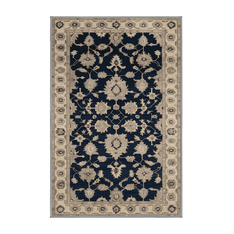 Tapis gris lavable à la machine, Rectangulaire 7 pi x 10 pi