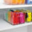iDesign Linus 6-Piece Plastic Pantry and Kitchen Storage Bins with Handles, 10" x 6" x 5", Clear