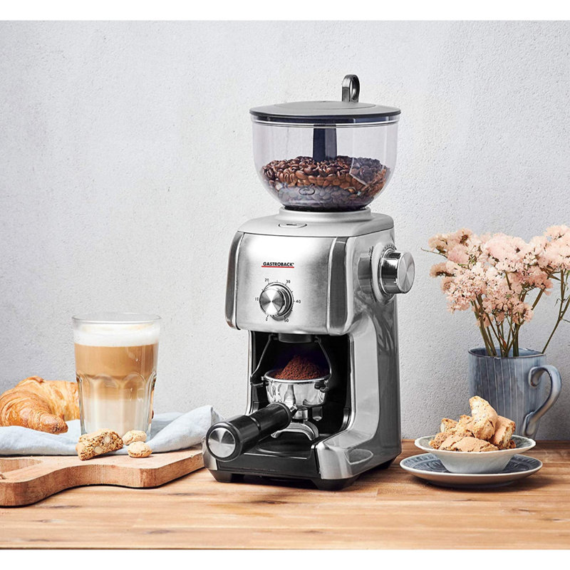 Gastroback Design Stainless Steel Electric Conical Burr Coffee Grinder