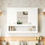 Armoire murale de salle de bain 35 pouces avec miroir et tablettes réglables, idéale pour un usage domestique dans un salon de style moderne
