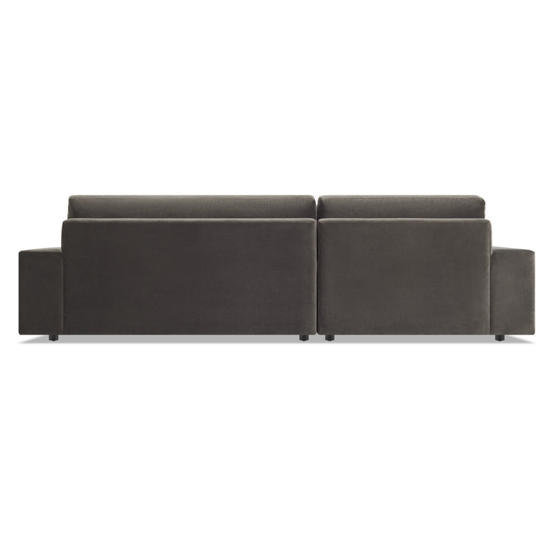 Esker Chaise Sectional, Left Hand Facing, Storm Velvet