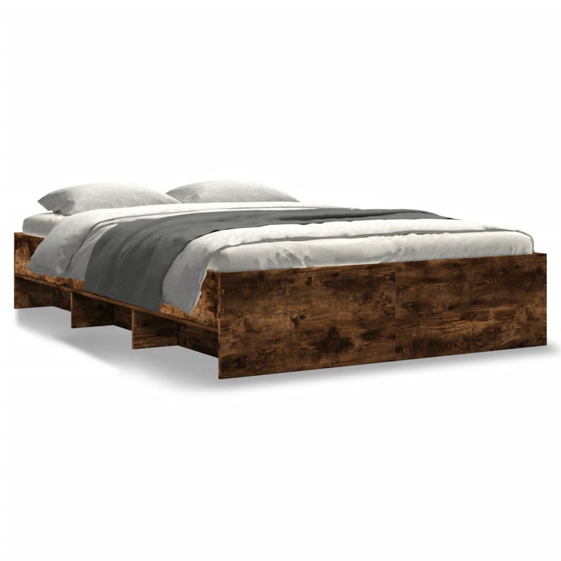 Bed, 140 x 190cm, Smoked Oak