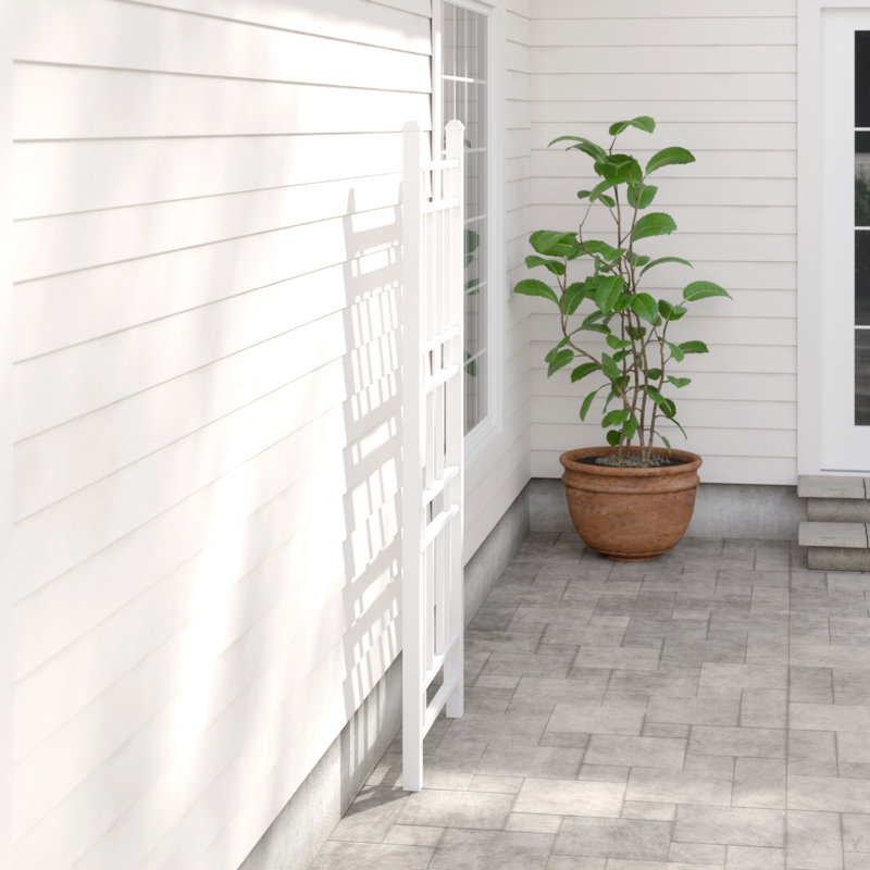 Wellington 28"x75" Vinyl Garden Trellis, White
