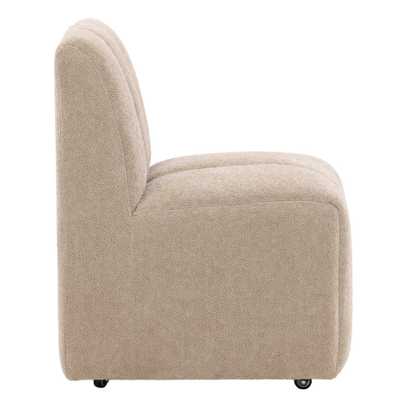 Marvin Hardwood Upholstered Dining Chair, Charlotte Olive, Camel