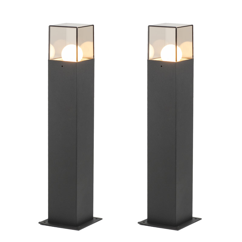 Éclairage d'extérieur de jardin avec lanterne, H 32 po x l 5 po x P 5 po, Noir
