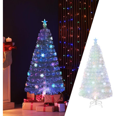 Lighted Artificial Pine Christmas Tree
