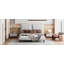 Grand lit plateforme tapissier avec deux grands appuis-tête-1949154523