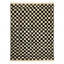 Sinead Hand Knotted Wool Checkered Area Rug in Black