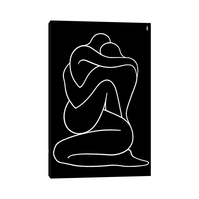 Lovers by Lia Chechelashvili - Painting on Canvas, 66.04 cm H x 45.72 cm W x 3.175 cm D, Wrapped Canvas