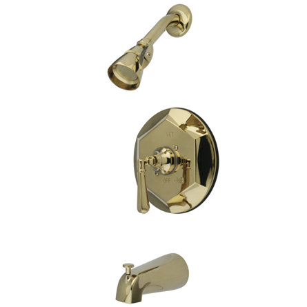Volume Control Tub and Shower Faucet with Concord Lever Handles