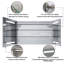 Silver Aluminum Recessed/Surface Mount Lighted Medicine Cabinet With Mirror And Dimming-710103000