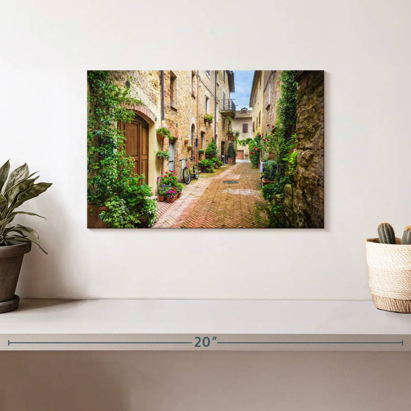 Ravi, pittoresque rue toscane, H 8 po x l 12 po