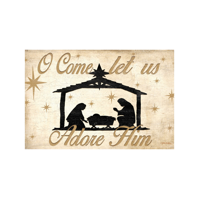 Adore Him Nativity by Jen Killeen - Wrapped Canvas Print, 66.04 cm H x 45.72 cm W x 1.91 cm D