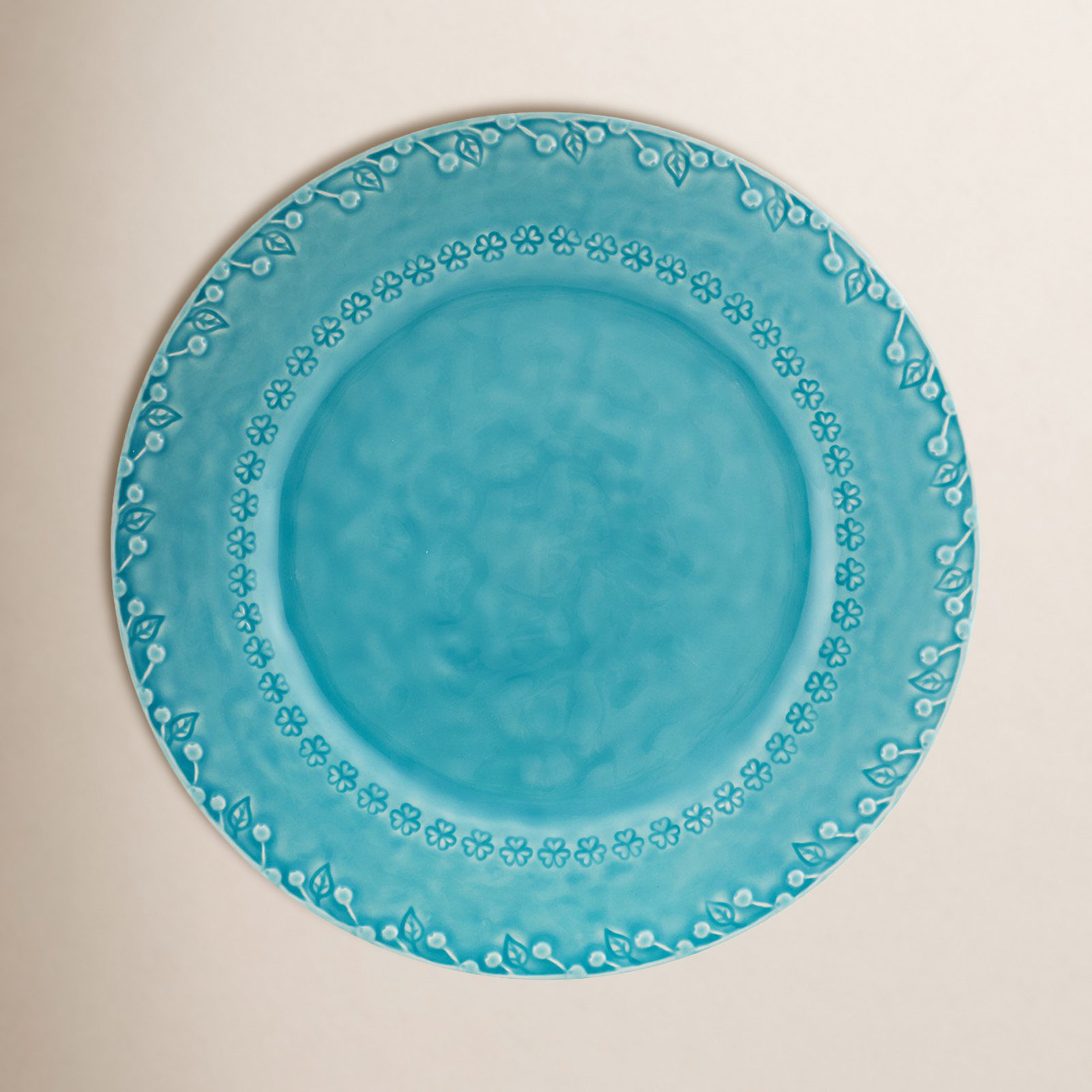 Flora 11" Dinner Plate, Blue