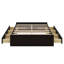 Base de lit plateforme en bois avec support en lattes de bois et 6 tiroirs-245440056