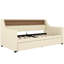 Lit de jour simple avec couchette beige-121107155