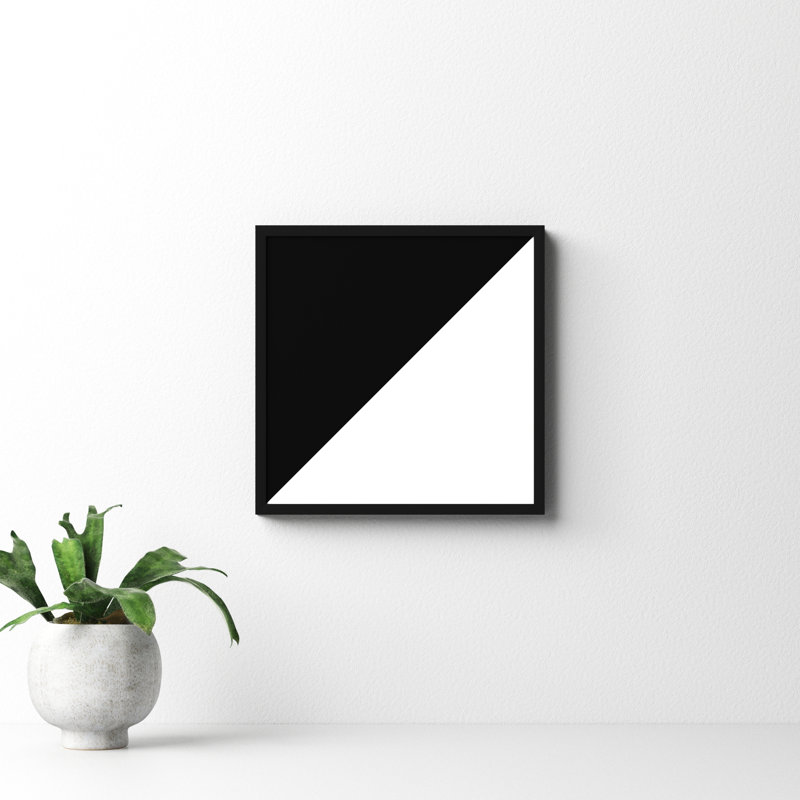 " Half ", Black Framed, 16" H x 16" W