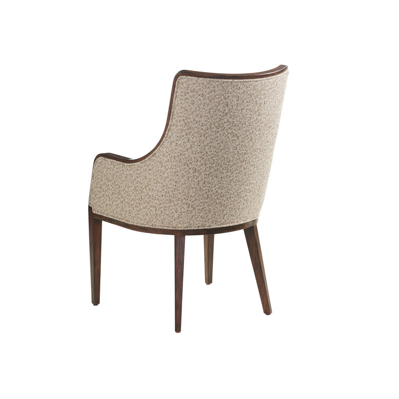 Chaise avec accoudoirs rembourrée Silverado Bromley, Brun