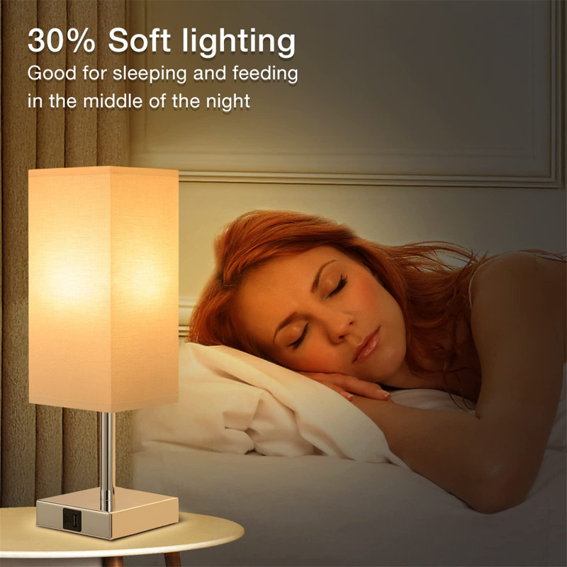 Lingebach Metal USB Table Lamp, White