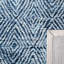 Tapis bleu marine en laine touffeté à la main Angellique-1706809335