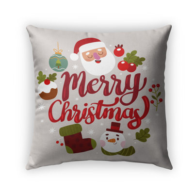 Merry Indoor/Outdoor Throw Pillow
