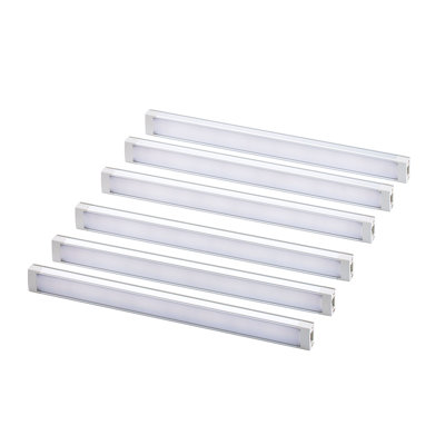 BLACK+DECKER Works with Alexa Smart Under Cabinet Lighting Kit, Adjustable LEDs, Six 9" Bars, White