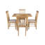 Ankrum 4 -Person Drop Leaf Rubberwood Solid Wood Dining Set