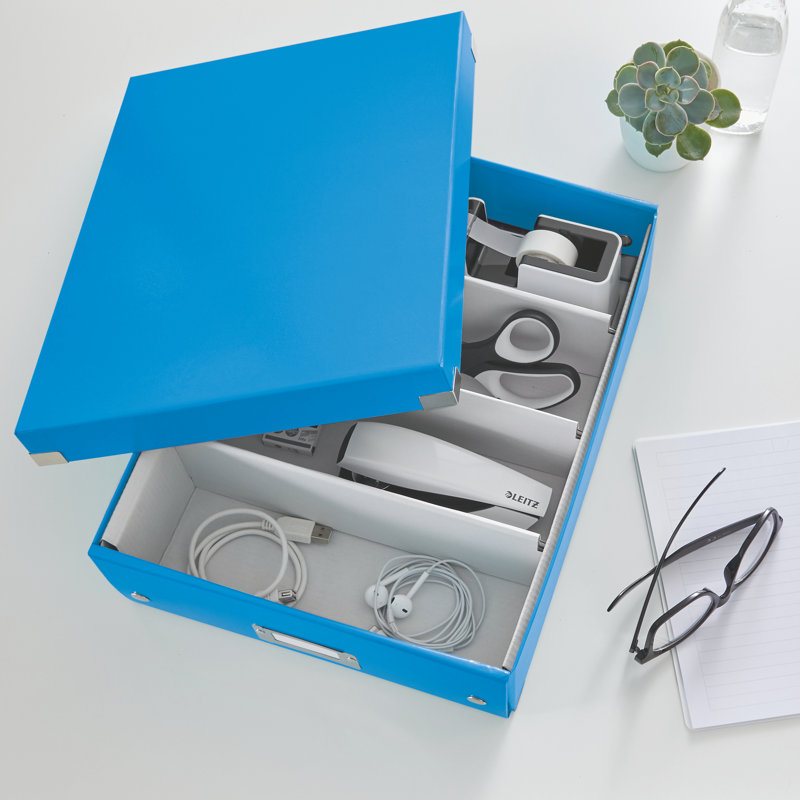 Leitz Decorative Bin, 28.1cm H x 10cm W x 37cm D, Blue